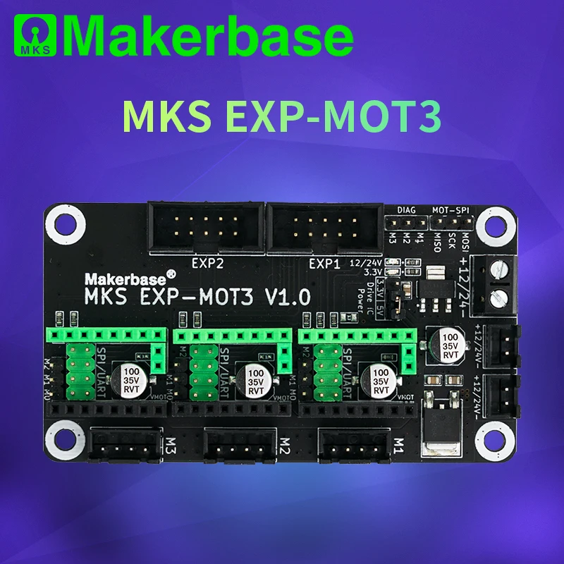 

Makerbase MKS EXP-MOT3 UART SPI mode drivers expansion module 3d printer parts for MKS Robin Nano V3/sgen l V2/gen l