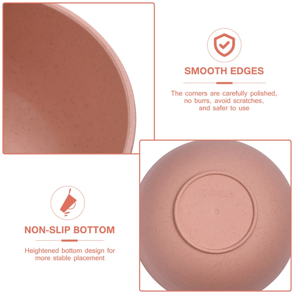 

1 Set 10Pcs Wheat Straw Salad Bowls Mixing Bowls Set Rice Bowls (Assorted Color)