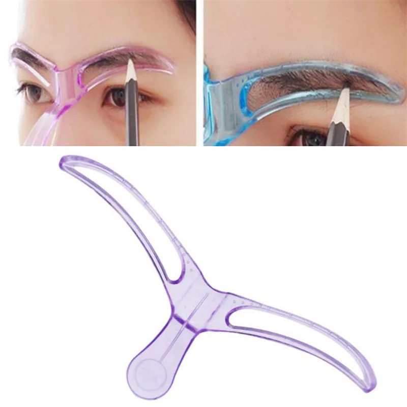 

1PC Random Color Creative Popular Eyebrow Shaping Stencil Women Lady Eyebrow Shaper Makeup Kit Tool