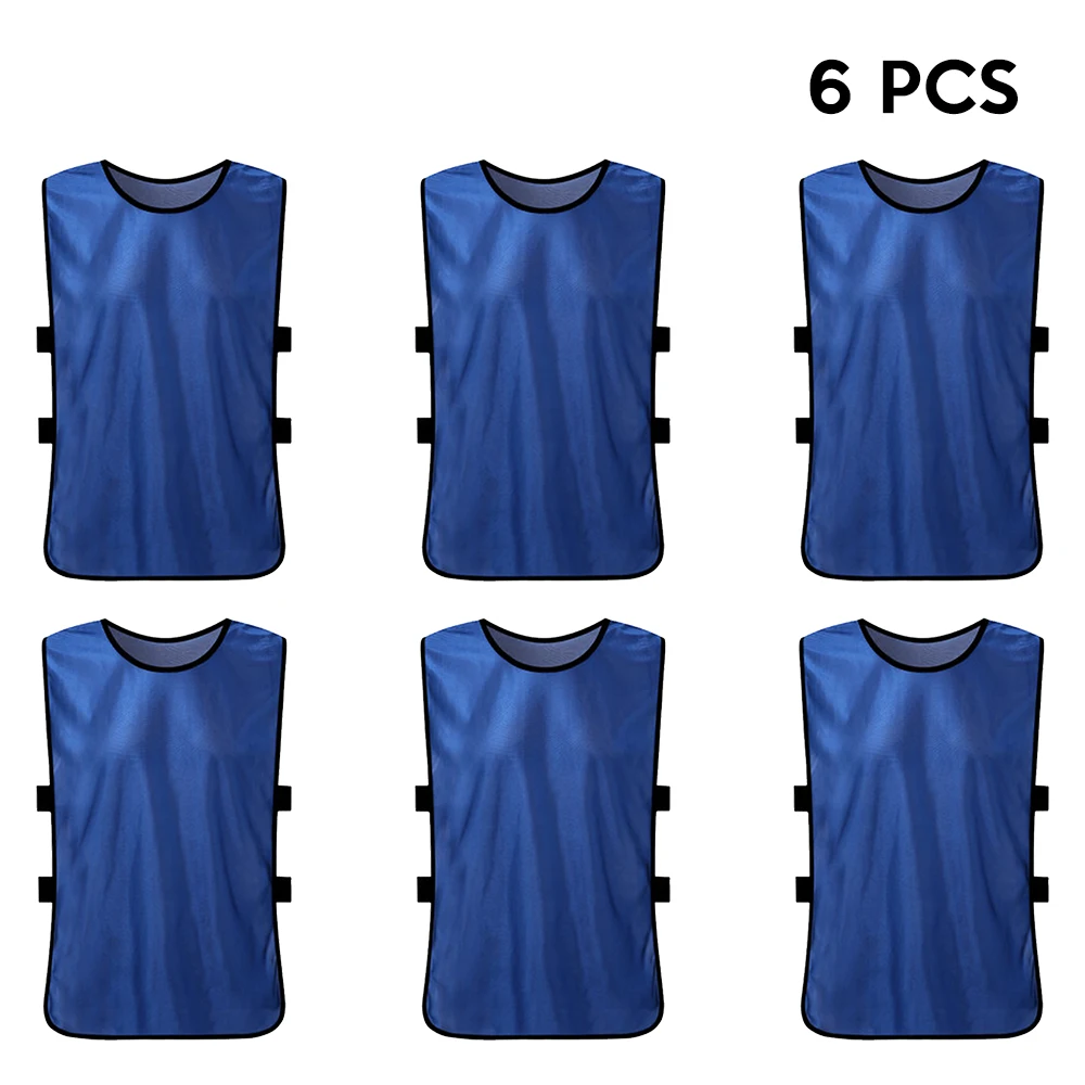 Dark blue 12 шт. взрослый футбол Pinnies быстросохнущие футбольные майки жилет Scrimmage практика спортивный жилет дышащий командный тренировочный нагрудник - Цвет: Dark blue