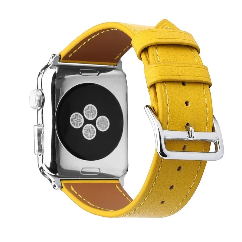 Высококачественная воловья кожа Замена для apple watch полосы 42 мм серии 4 3 2 1 Аксессуары для iwatch 38 мм браслет ремешок 44 мм запястье 40 мм