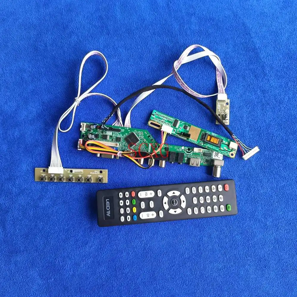 

Аналоговый сигнал, совместимому с HDMI USB VGA 1024*768 20-контактный LVDS KitLCD экран контроллер драйвер платы подходит LTD121LA3S/LTD121LA4S 1 с холодным катодом (...