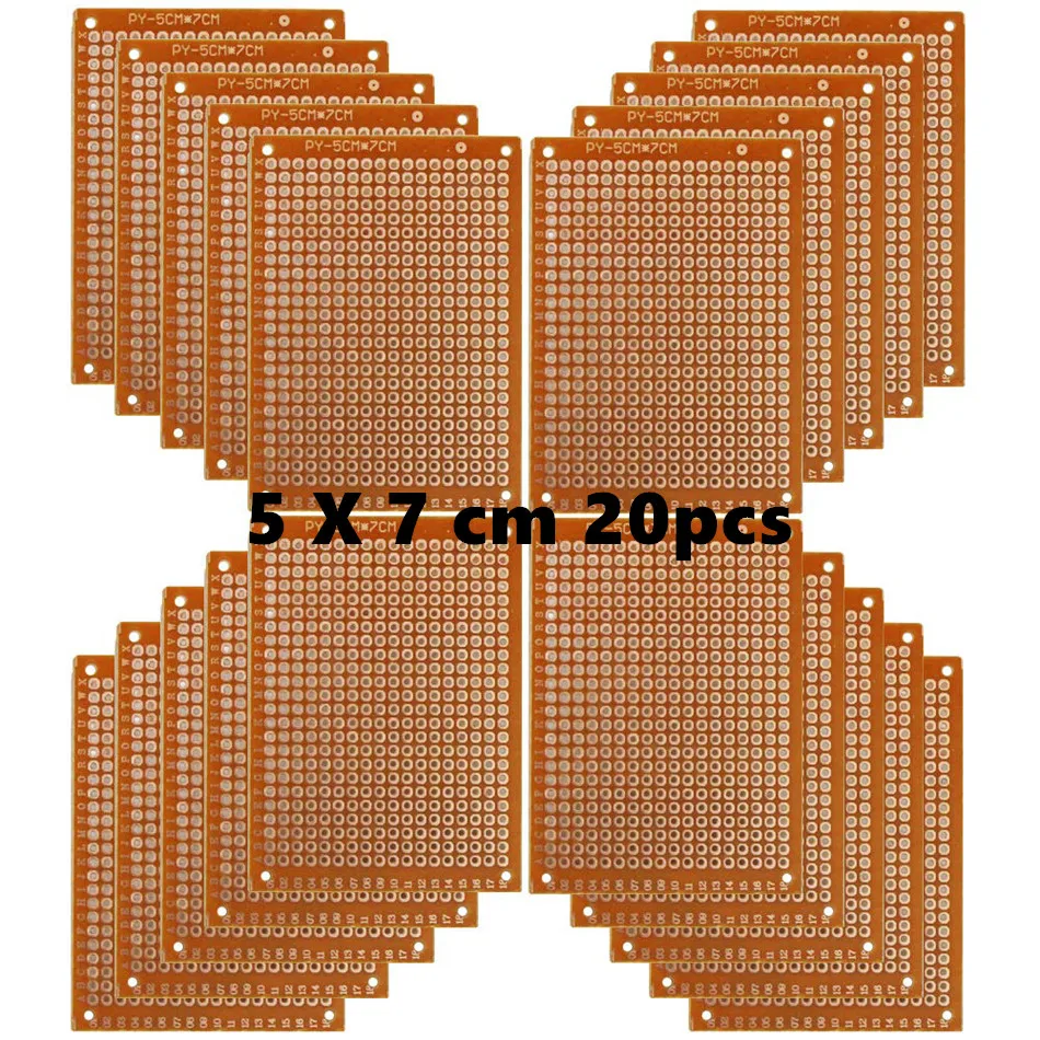 Медь Perfboard 20 шт. Бумага композитный PCB Панели (5 см x 7 см) универсальная макетная
