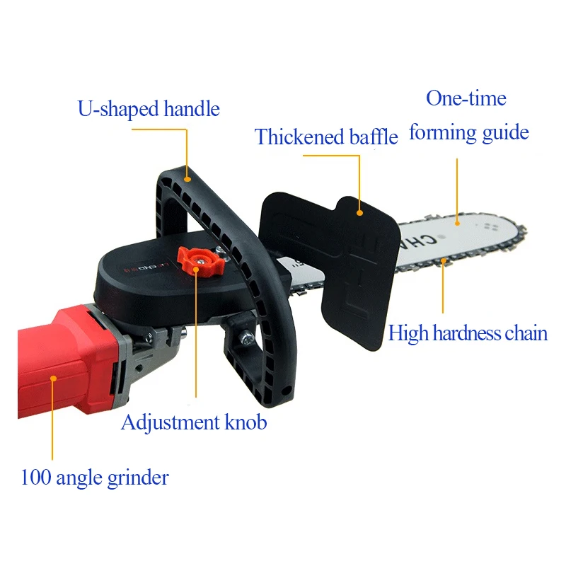 Logging Saw Chainsaw 220V Wood Chain AC Home DIY Electric Small Multifunctional Woodworking Angle Grinder Modification | Инструменты