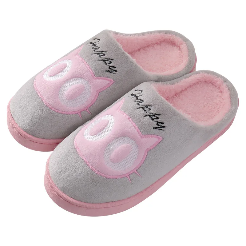 Домашняя обувь хлопковая на толстой подошве осенне зимние ботинки женская для