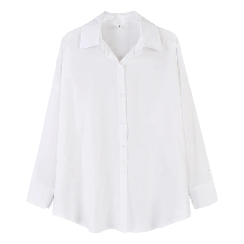 

GOOHOJIO 2021 Summer New Loose Street Lady Shirts Sun Protection Women Shirt All-match Shirt Women Blouse Long Sleeves Female