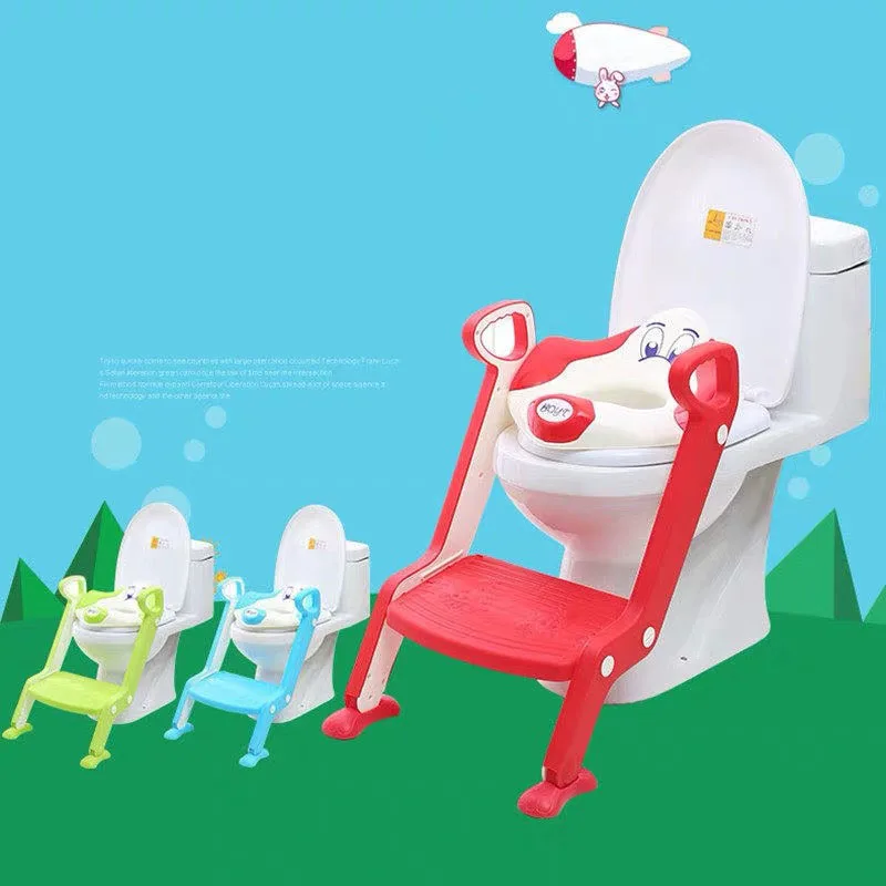 Складной Детский горшок с крышкой лестницы PP Туалет Регулируемый складной стул
