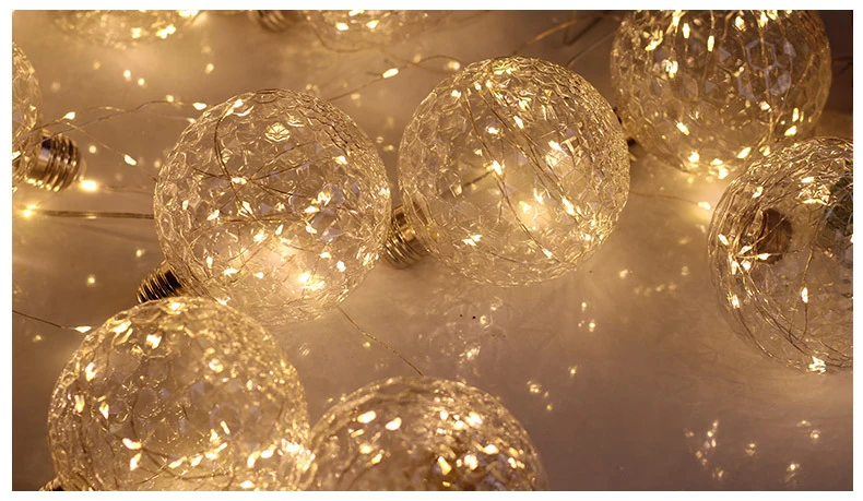 10 см размер, прозрачная медная гирлянда в форме сот, 3M, Guirlande Led Noel, декор для рождественской гирлянды на окно