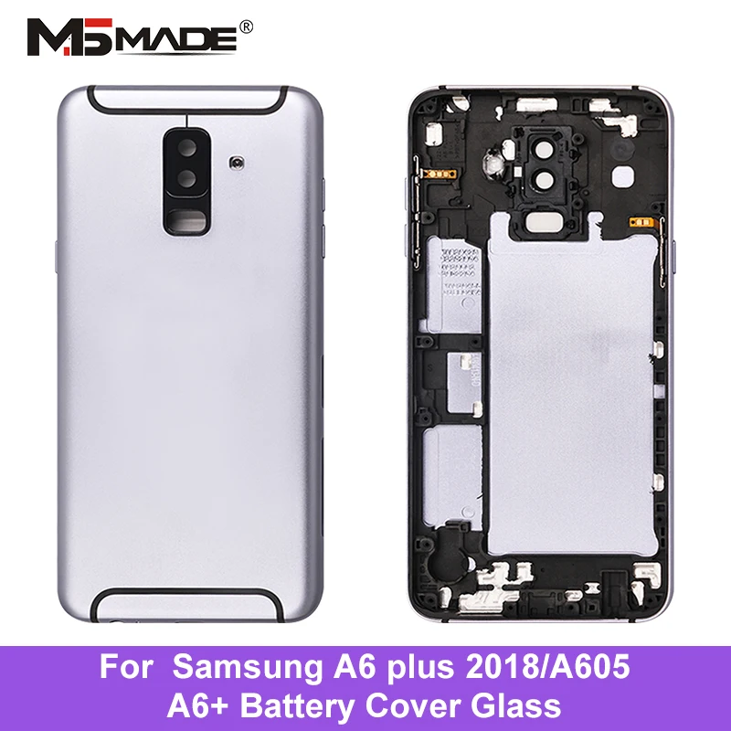 Для Samsung A6 Plus A605 крышка батареи + стекло объектива камеры для запасные части