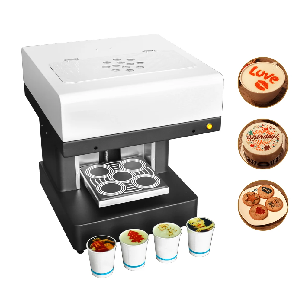 Новый кофейный принтер Macaroon пищевой для кексов машина печати кофе с съедобными