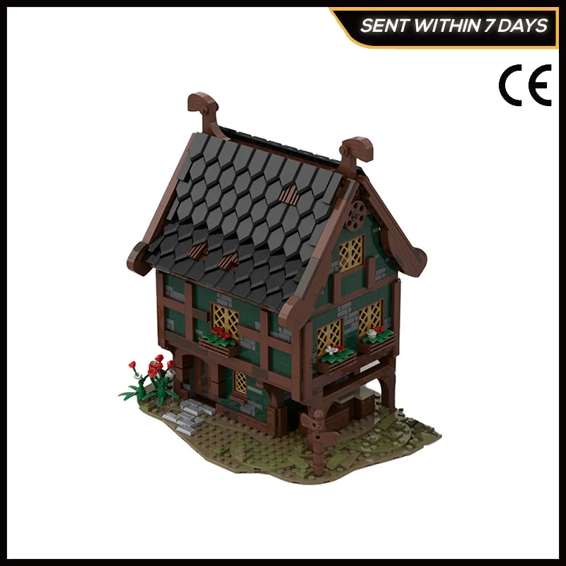 

MOC Medieval Merchant Store Model Toy Building Blocks DIY House Bricks Collection Educational Toys For Kid's Decor Gifts