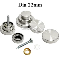 2000pcs 304 stainless steel diameter 22mm decoration covers billboard decoration nails glass fasteners mirror fixing screw fk965