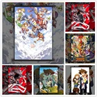 Digimon Приключения Аниме Манга HD Печать настенный плакат свиток