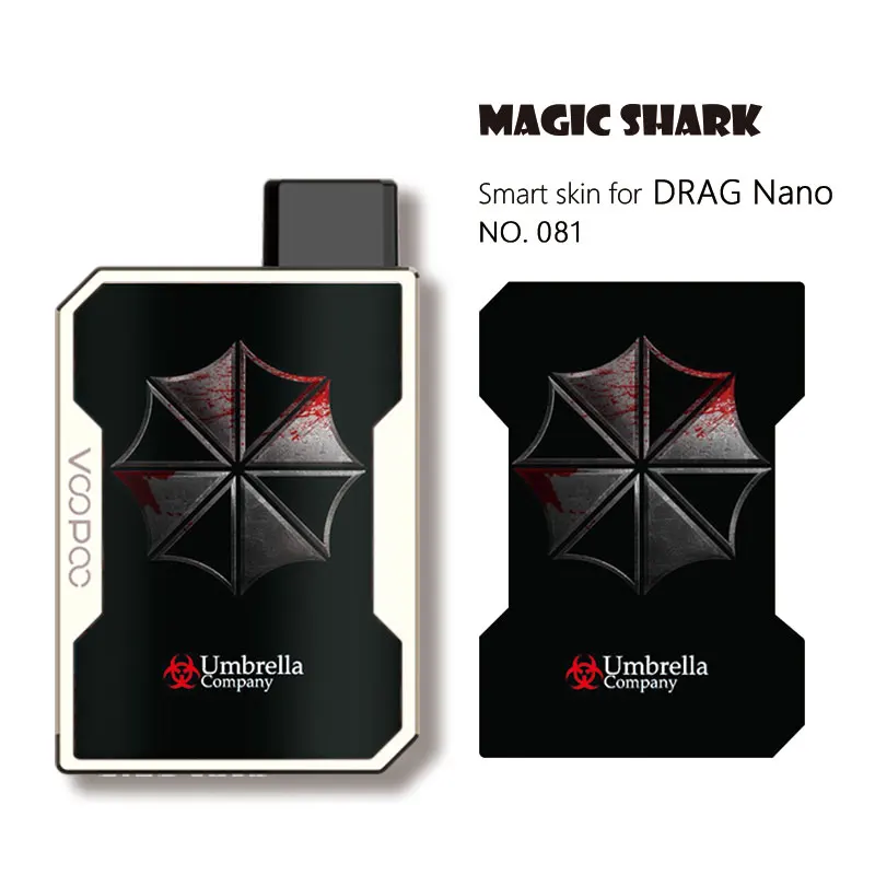 Высокое качество черепа лист Винтаж зонтик звезда ПВХ накладка из Vape Pod Пленка