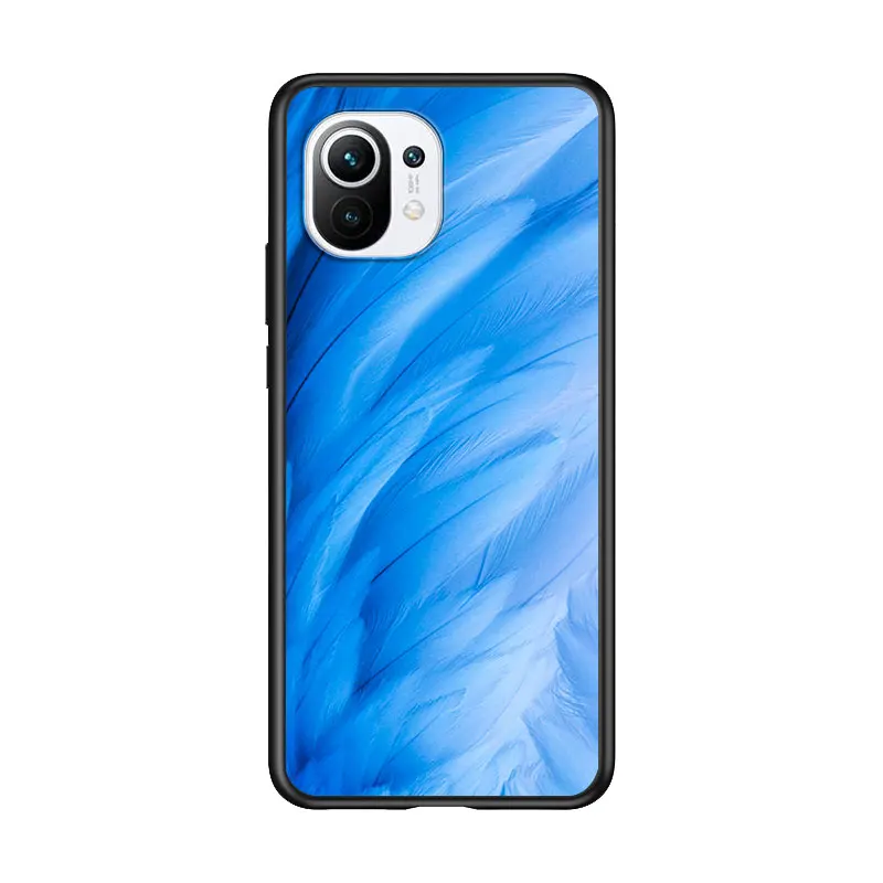 

Colorful Bird for Xiaomi Mi 11 10T Note 10 Ultra 5G 9 9T SE 8 A3 A2 A1 6X Pro Play F1 Lite 5G Black Phone Case