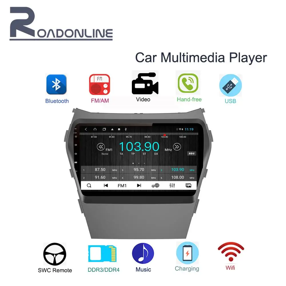1din 9 &quotAndroid 8 1 автомагнитола gps навигация подходит для 2015 HYUNDAI IX45 стерео