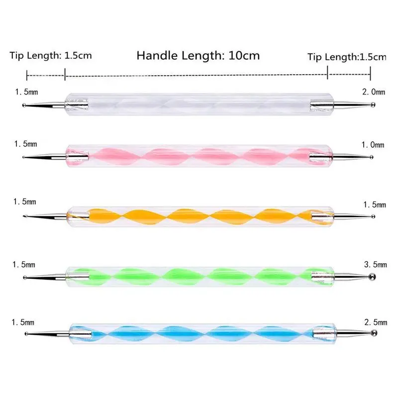 15 Pcs Dotting Tools Set Ball Stylus Embossing Pattern Clay Sculpting Carving Modeling Nail Art Mandala Rock Painting | Дом и сад