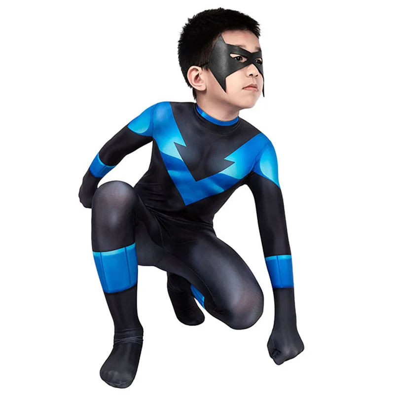 Детский костюм летучая мышь под красным капюшоном член Грейсон Косплей Костюм