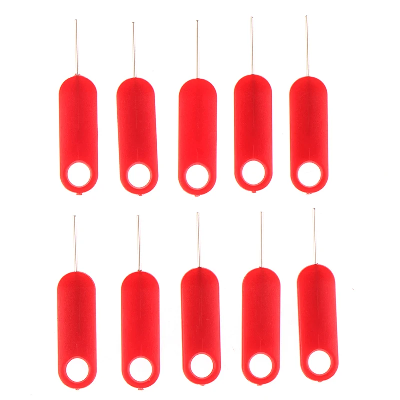 

10 шт. красный лоток для сим-карты Инструмент для извлечения ключей игла из нержавеющей стали для Huawei xiaomi