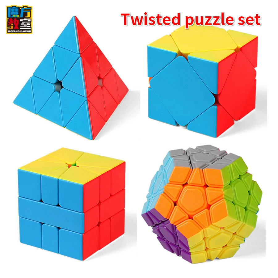 Moyu Meilong twisted Puzzle Set WCA официальный конкурс Magico MFJS набор 4 шт. скоростные кубики Пазлы игрушки для детей