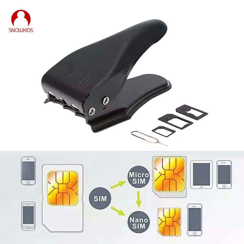 Snowkids nano sim card cutter 3 in 1 nano sim micro sim standard sim fit for all mobile phones xiaomi