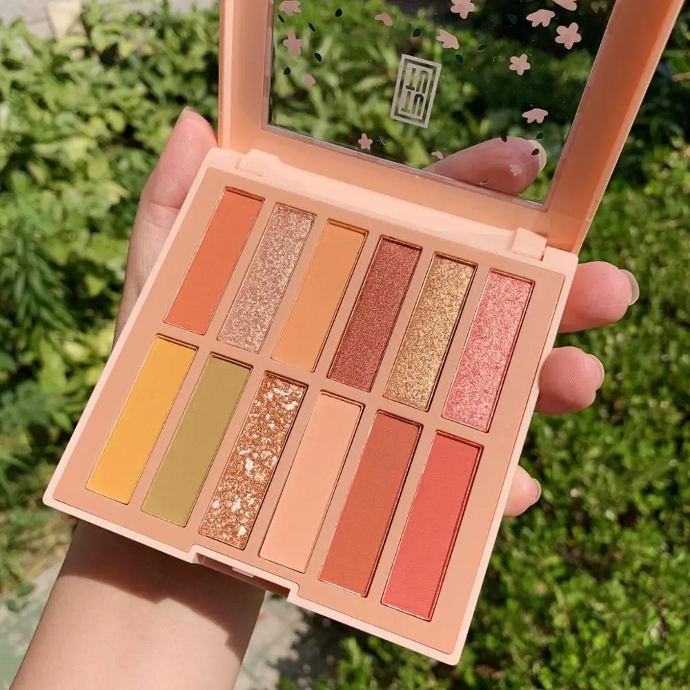 Красивые блестящие матовые тени для век с единорогом 12 цветов Палетка матовых