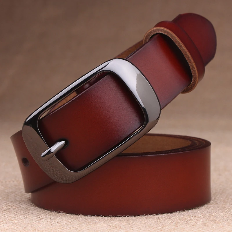 MEDYLA Women Belt Genuine Leather Noble Black Buckle Natural Belts for Simple Casual Decorative Waist | Аксессуары для одежды