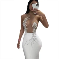 black white color womens sleeveless sexy bodycon mini dress fashion bandage celerate birthday party dress high quality