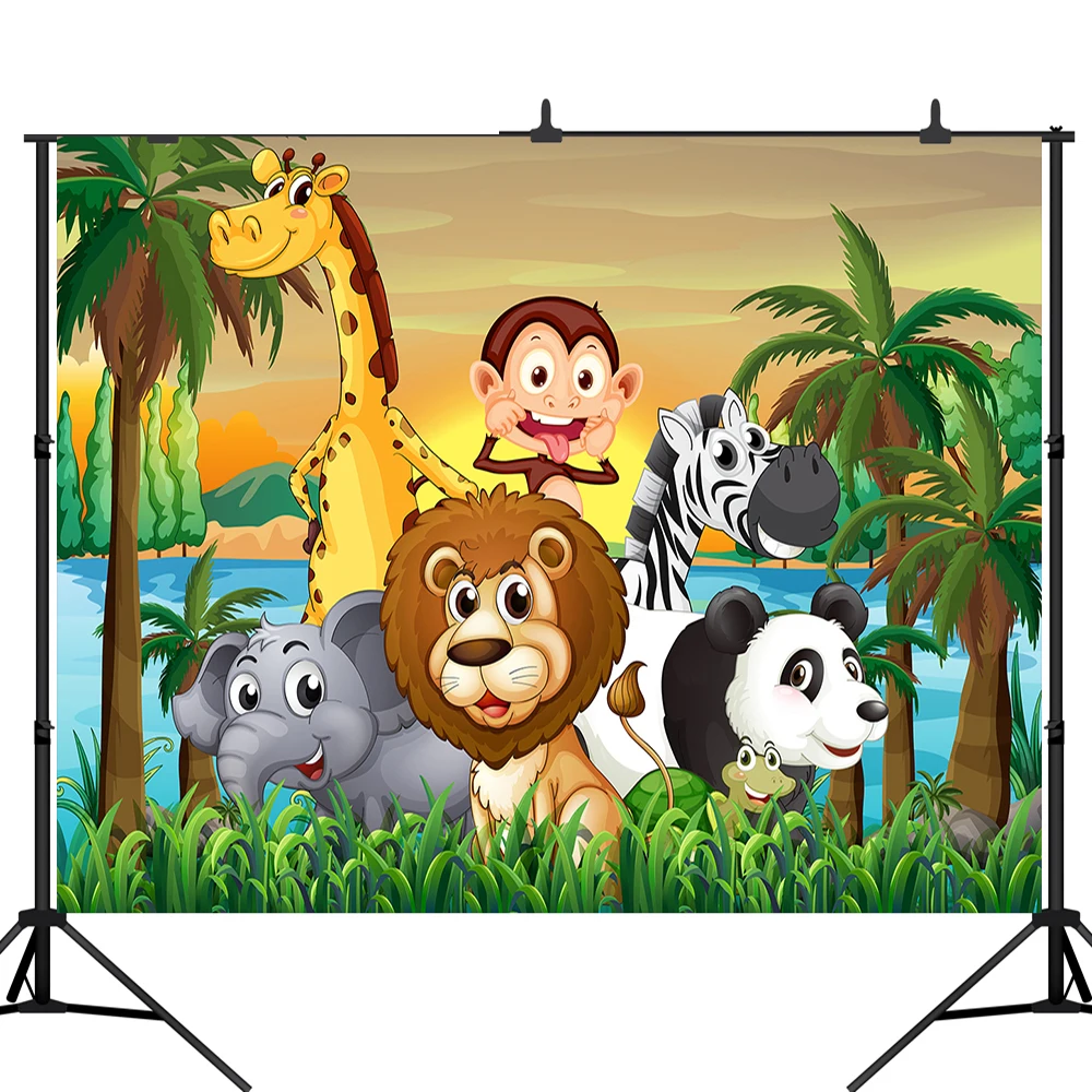 Lyavshi фоны для фотосъемки джунгли сафари тематические Животные День Рождения
