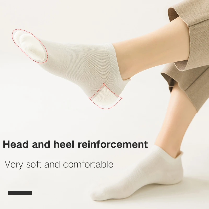 Modlo Anti-Odor Breathable Thin Cotton short women's socks non-slip motion Ship Socks Shallow mouth Low Gang socks women 5 Pairs