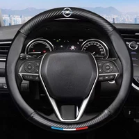 carbon fiber car steering wheel cover soft breathable anti slip steering covers for opel insignia astra j h g corsa d zafira b