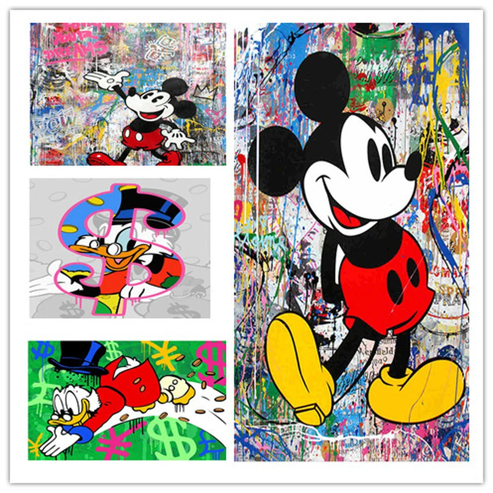 Disney граффити Микки Мышь 5D DIY наборы для алмазной живописи полный Алмазная мозаика