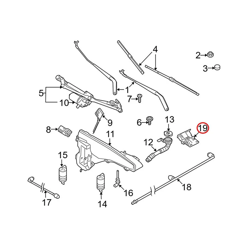 Распылительная Форсунка для омывателя лобового стекла BMW X1 X6 Series E84 E71 E72 7183343| |