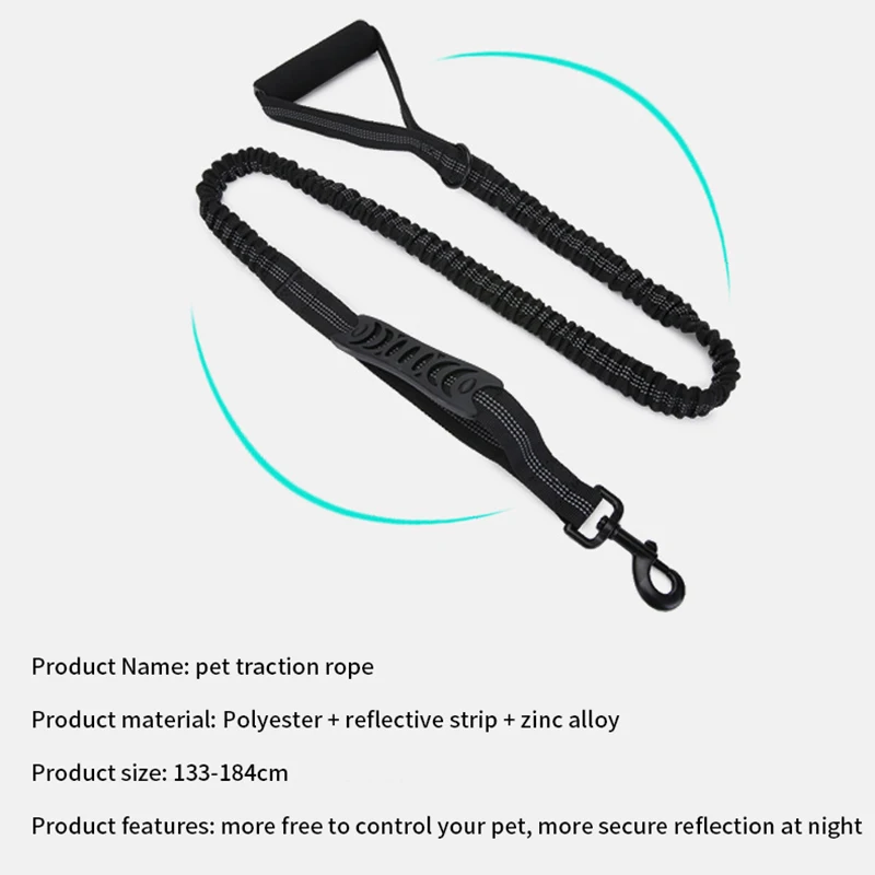 

Reflective Pet Dog Leash Elastic Retractable Dogs Cat Leashes Durable Nylon Dog Walking Running Leads Traction Rope Pet Products
