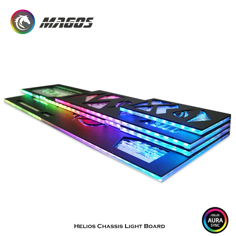RGB Light Panel Backplate Dynamic Display For Asus ROG Strix Helios Case,PC Gamer DIY LED Computer Case Decoration,5V M/B SYNC