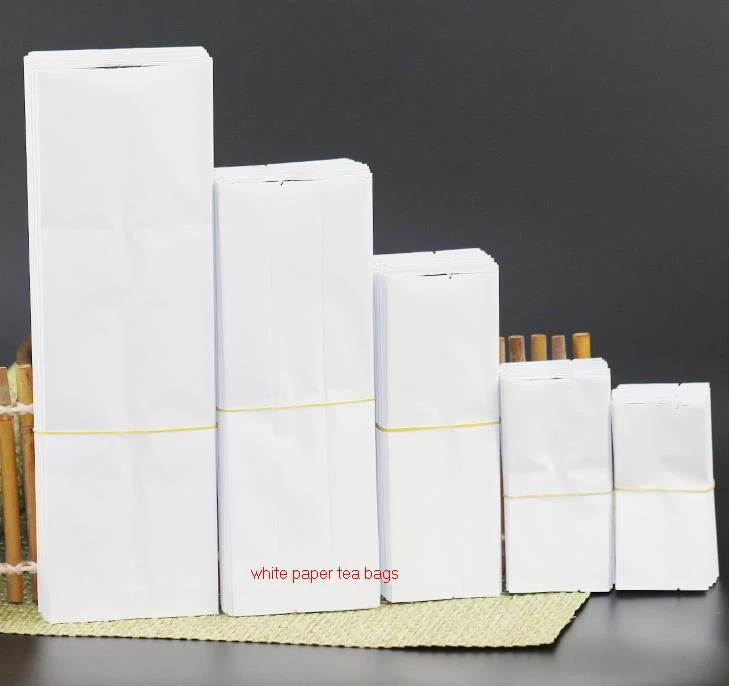 White paper color 100 шт./лот 12 г/15 г/20 г/30 г/50 г/100 г крафт-бумага коричневая серебряная фольга мешок для органов пыльца чай хранения уплотнения карманы упаковочный мешок из хлопка - Цвет: White paper color