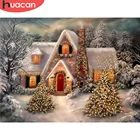 HUACAN алмазная вышивка 5d пейзаж зима алмазная мазайка рождество картины стразами картины бисером декор для дома