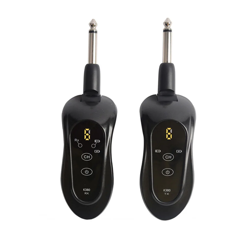 

2pcs Wireless Guitar Transmitter Receiver Set LED Dual Screen Digital Display Guitar Pickup System