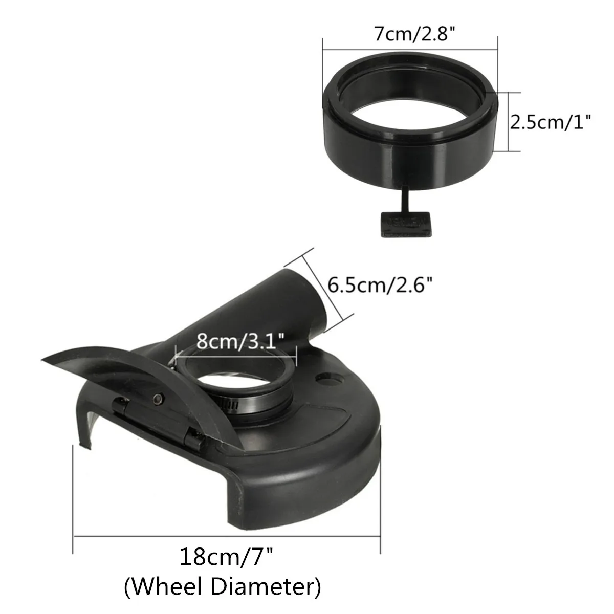 

18cm Grinding Dustproof Shroud Cover Tools Surface Dust Collector Adjustable Universal for Hand Angle Grinder