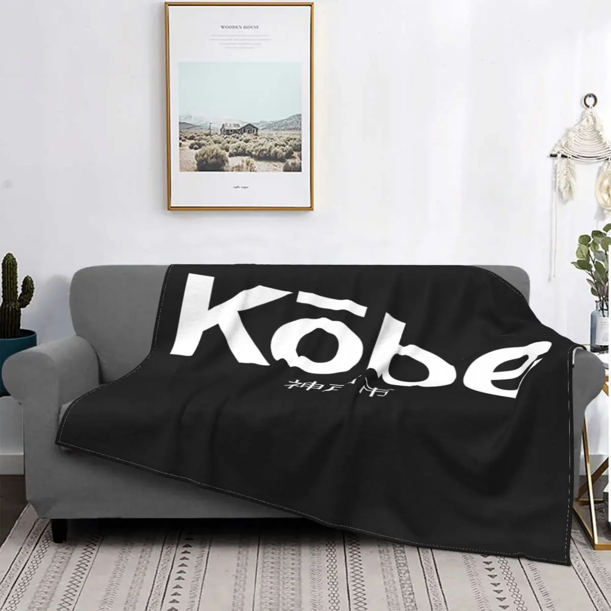 

Kobe-manta a cuadros para cama, cobertor de playa, manta de verano, 1 manta