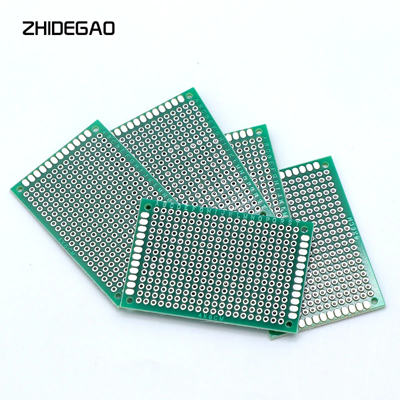 

5pcs 4X6cm PCB Prototype Board Circuit Protoboard Universal Stripboard Prototyping Veroboard 4X6 Double Panel