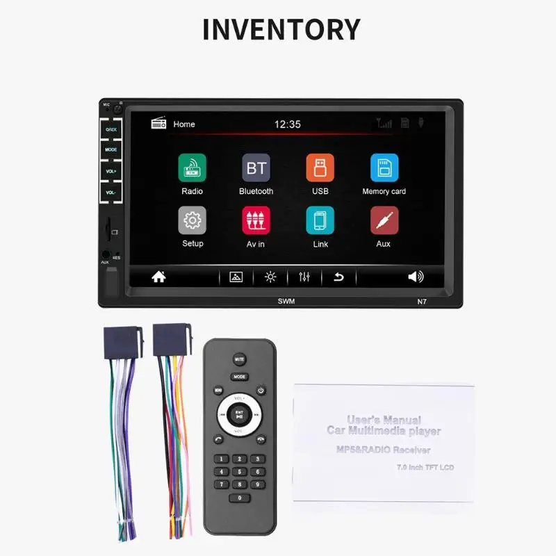 Новинка 2 Din автомагнитола 7 &quotHD MP5 плеер сенсорный экран цифровой дисплей Bluetooth