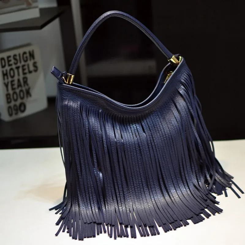 New Women Totes Messenger Bag Ladies Casual Trendy Crossbody Handbags Female Double-sided Vintage Tassel Shoulder | Багаж и сумки