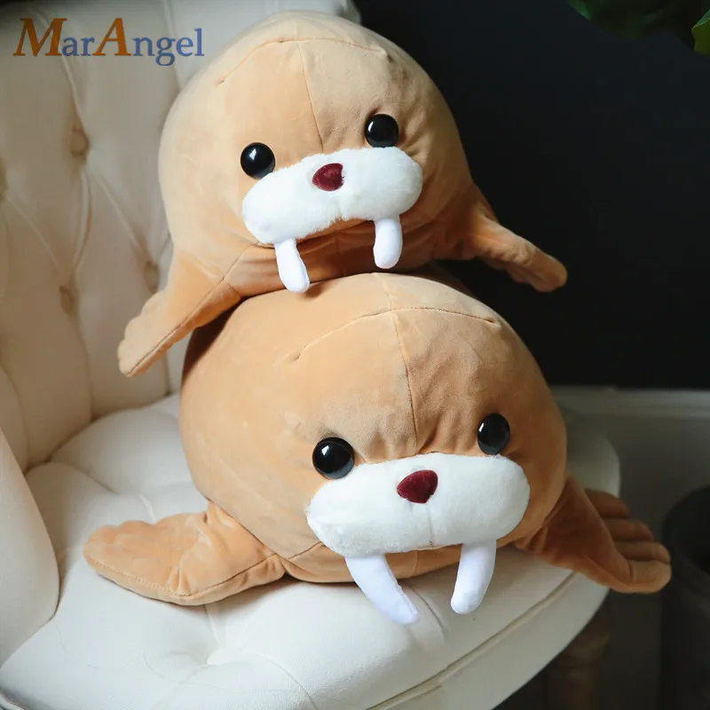 

1pc 45/55cm Kawaii Walrus Plush Pillow Lying Animal Sea Lion Doll Simulation Toys Stuffed Baby Kids Birthday Gift Cute Pillows