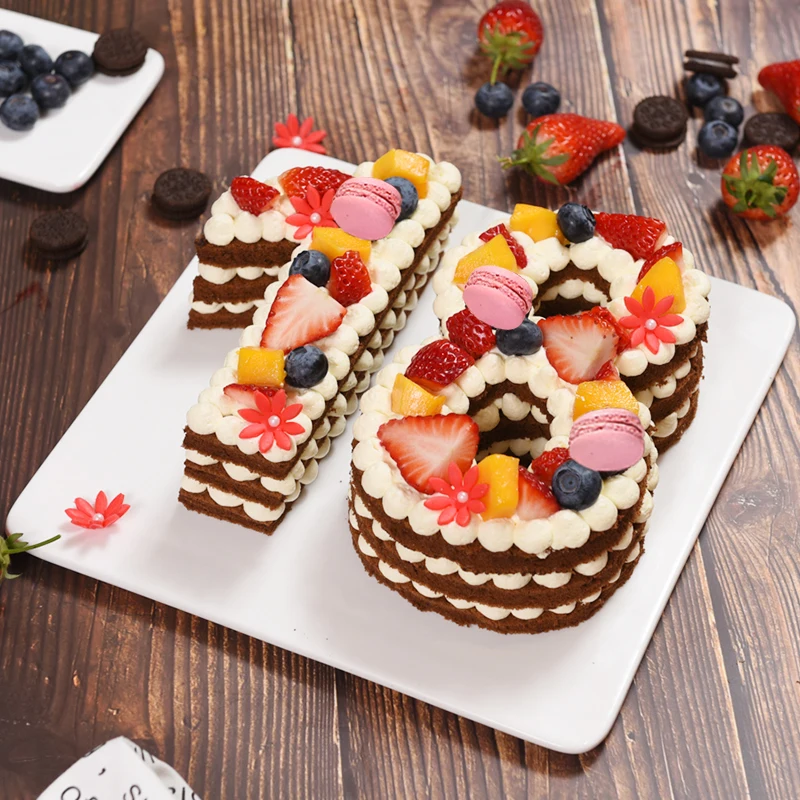 Акриловая Форма для торта инструменты украшения 0-8 цифр или любовь дизайн на день