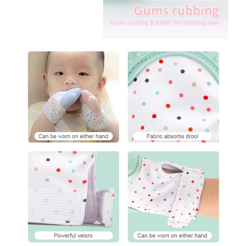 2019 силиконовые перчатки для новорожденных Детские рукавицы прорезывания зубов