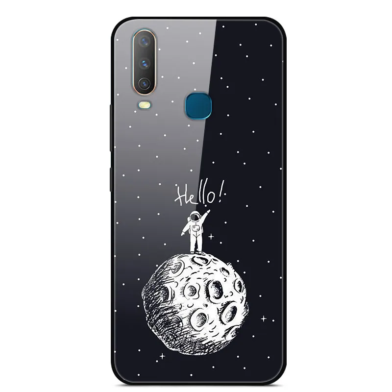 25 ДЛЯ VIVO Y17 чехол из закаленного стекла с изображением планеты космос, чехол из стекла для Vivo Y17 Y 17 VivoY17 1902, чехол для Vivo Y3 Y12 Y15 - Цвет: 25