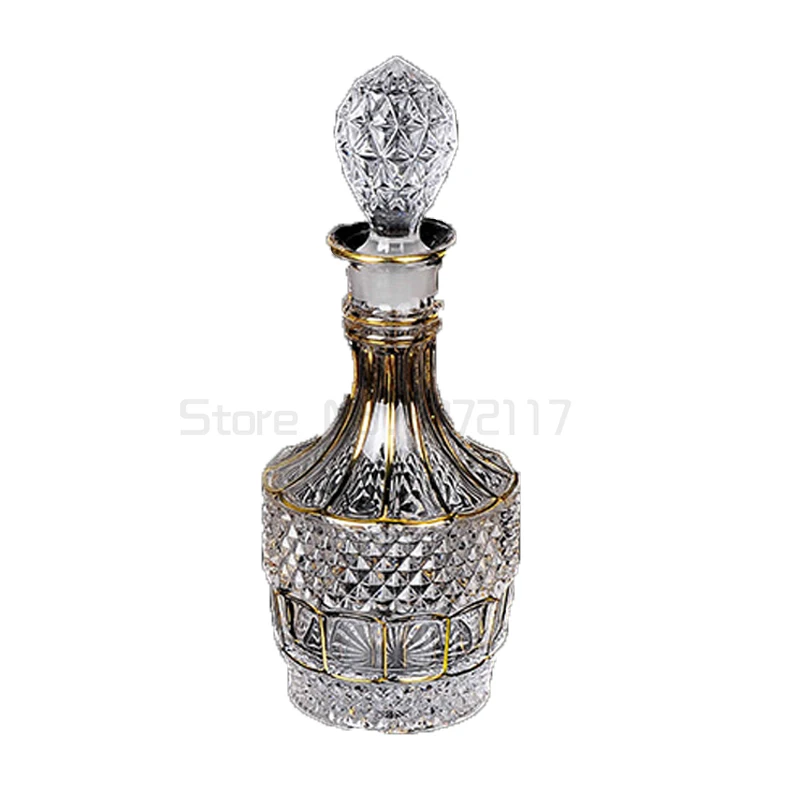 

Czech style whiskey decanter whiskey bottle crystal glass wine beer container glass bottle glass bar tool decoration wine glass