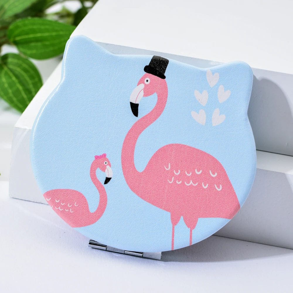 Модные ручные зеркала для девочек в форме головы кота мини карманное зеркало