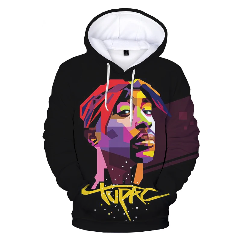 

Hip Hop 2pac 3d Printed Hoodie Men/women Autumn Winter Pullovers Rapper Tupac Sweatshirt Long Sleeve Oversize 2XS-5XL